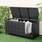 Outdoor Storage Box 85 Gal Rattan with Removable Liner and Universal Wheels